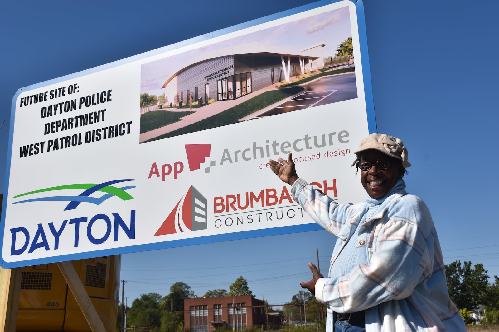 Eva Boddie, president of the Western Hills Neighborhood Association, at a groundbreaking event for the new West Patrol District police station near the intersection of Abbey Avenue and West Third Street. CORNELIUS FROLIK / STAFF