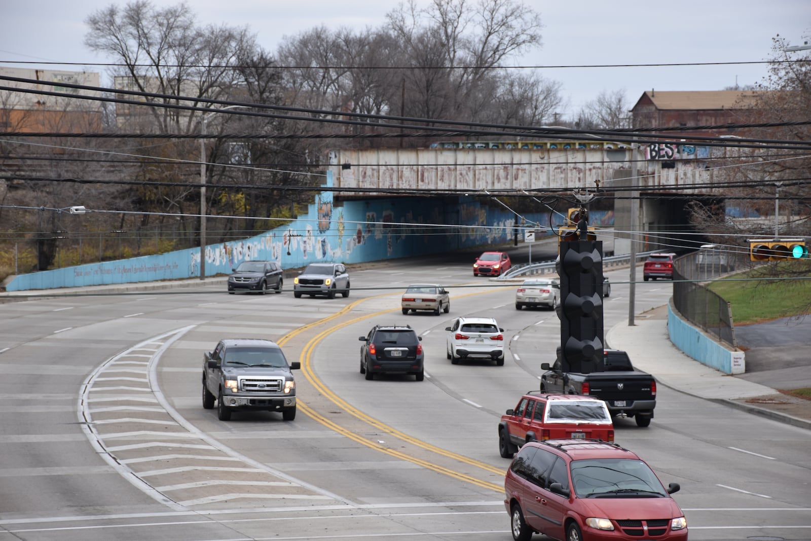 Keowee Street near the East Third Street intersection in Dayton. About 27,200 vehicles travel this section of Keowee each day. CORNELIUS FROLIK / STAFF