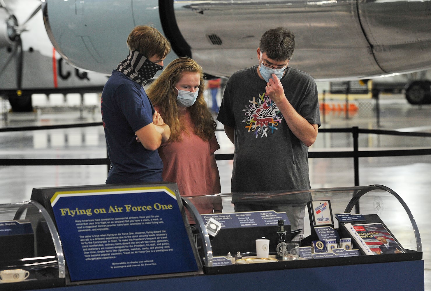 Memorabilia from Air Force One at the National Museum of the US Air Force