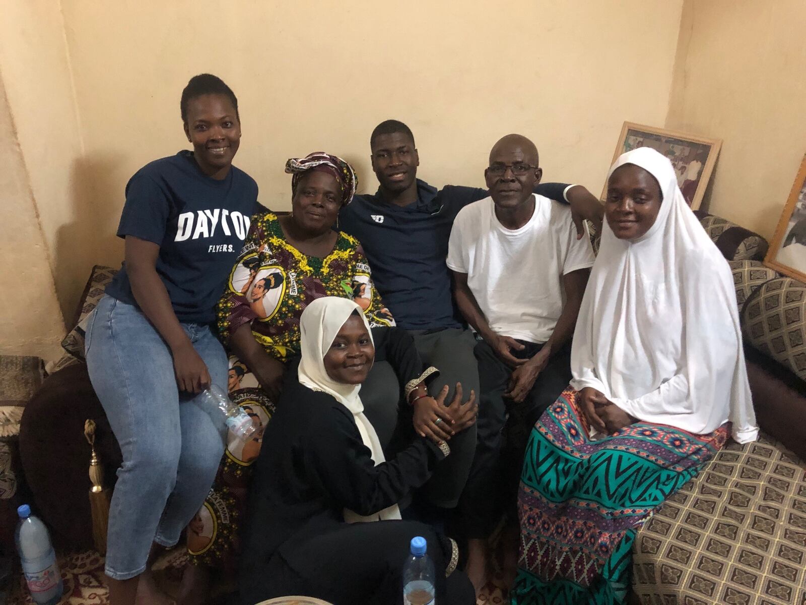 Moulaye Sissoko's family at their home in Bamako, Mali. From left: Aminata (sister who’s known as Mimi), his mom Hawa Diarra, Moulaye, Mamadou Sissoko (dad), Siga (sister known as Anita)
In front: Kadidiatou (sister known as Poutchou). CONTRIBUTED