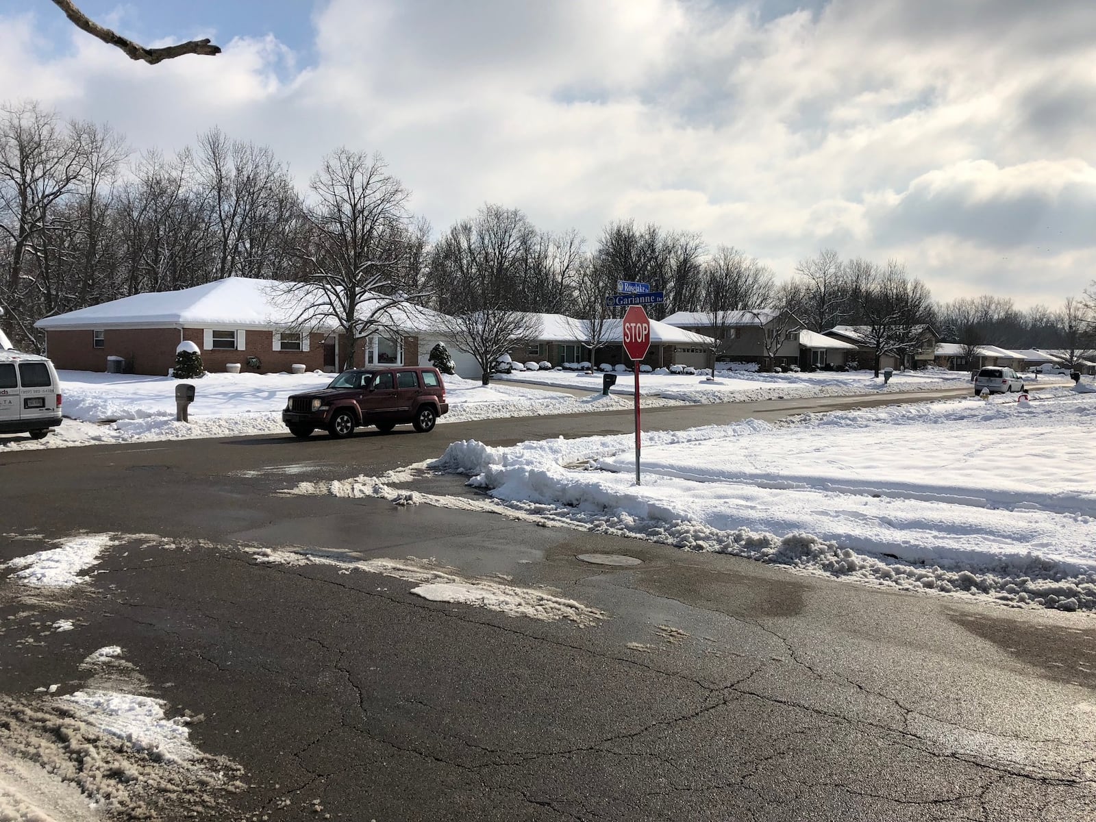 Roselake Drive and Garianne Drive in Butler Twp. are relatively snow-free Monday, Jan. 14, 2019 after the weekend's storm.