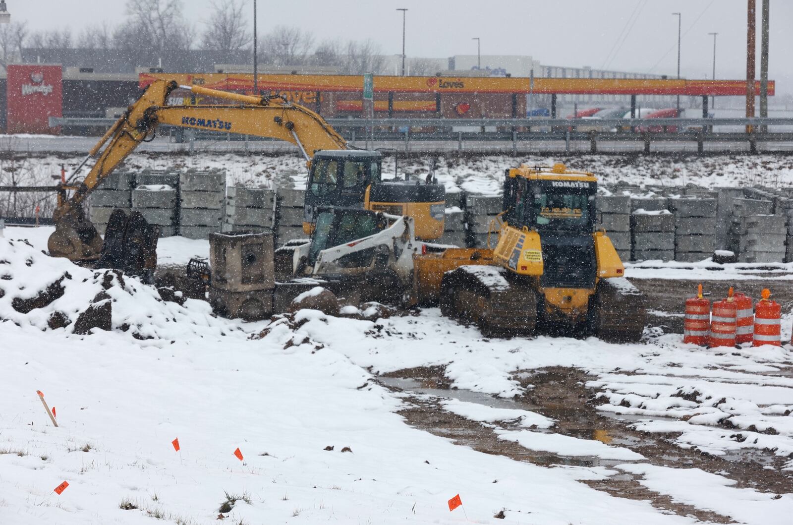 A new Sheetz is being built in Clark County at the intersection of South Charleston Pike and Titus Road near the site of a Love’s Travel Stop that opened in 2017. BILL LACKEY/STAFF