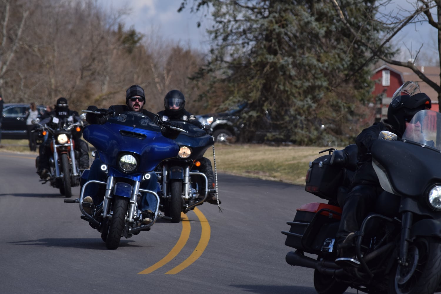 PHOTOS: Thousands of Outlaws attend motorcycle gang leaders funeral at Montgomery County Fairgrounds.