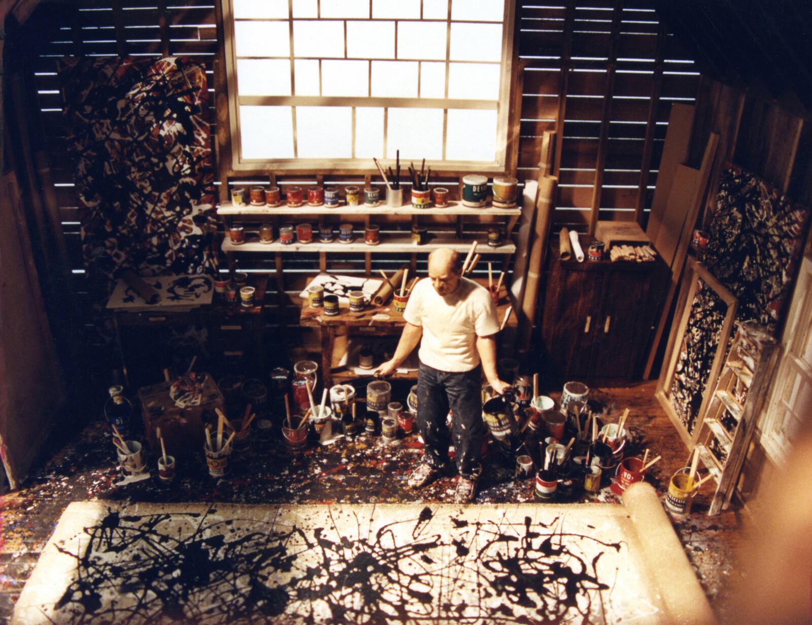 Joe Fig's print of the replica of artist Jackson Pollock's studio is on display at the DAI and is on loan from Ronnie and John Shore. COURTESY PHOTO