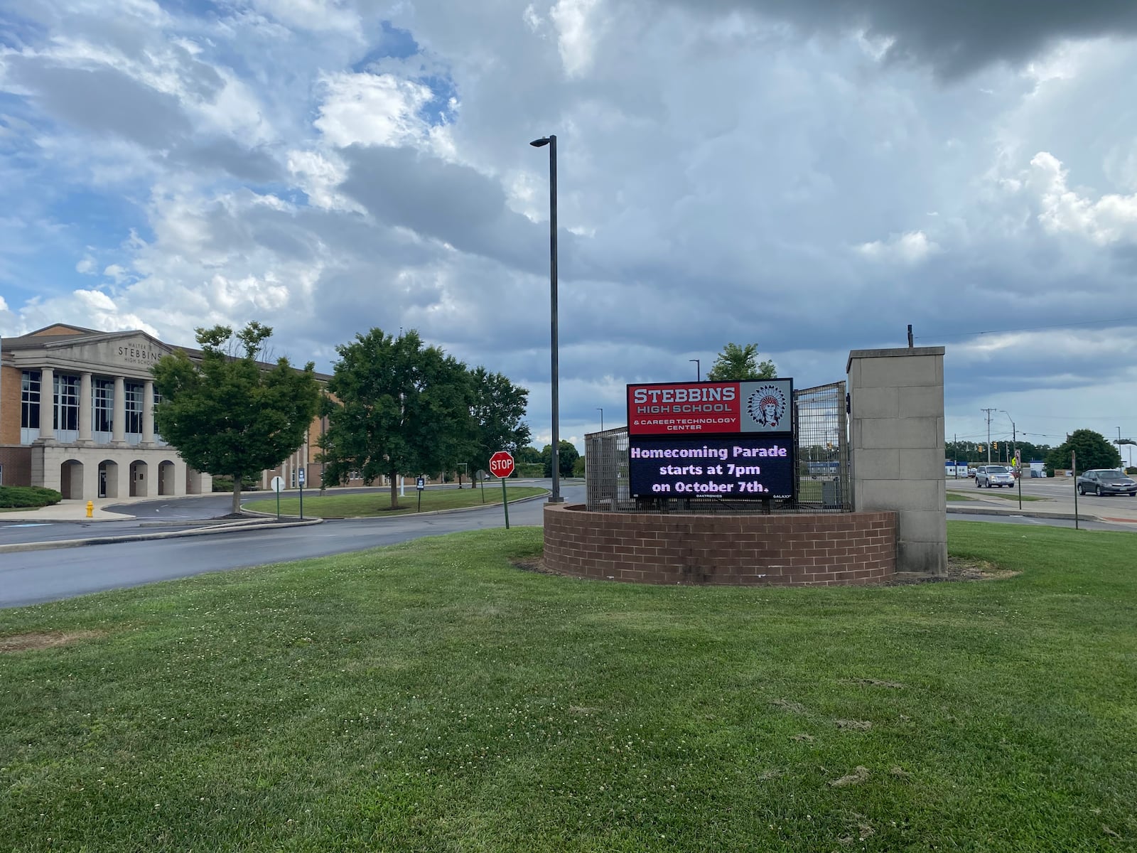 Outside of Stebbins High School. Eileen McClory /staff