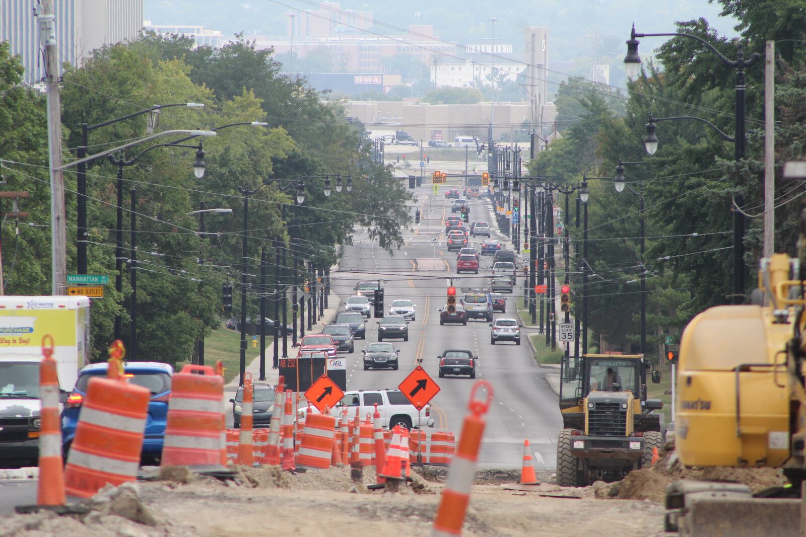 Traffic and construction along Salem Avenue in northwest Dayton on Thursday, Sept. 7, 2023. CORNELIUS FROLIK / STAFF