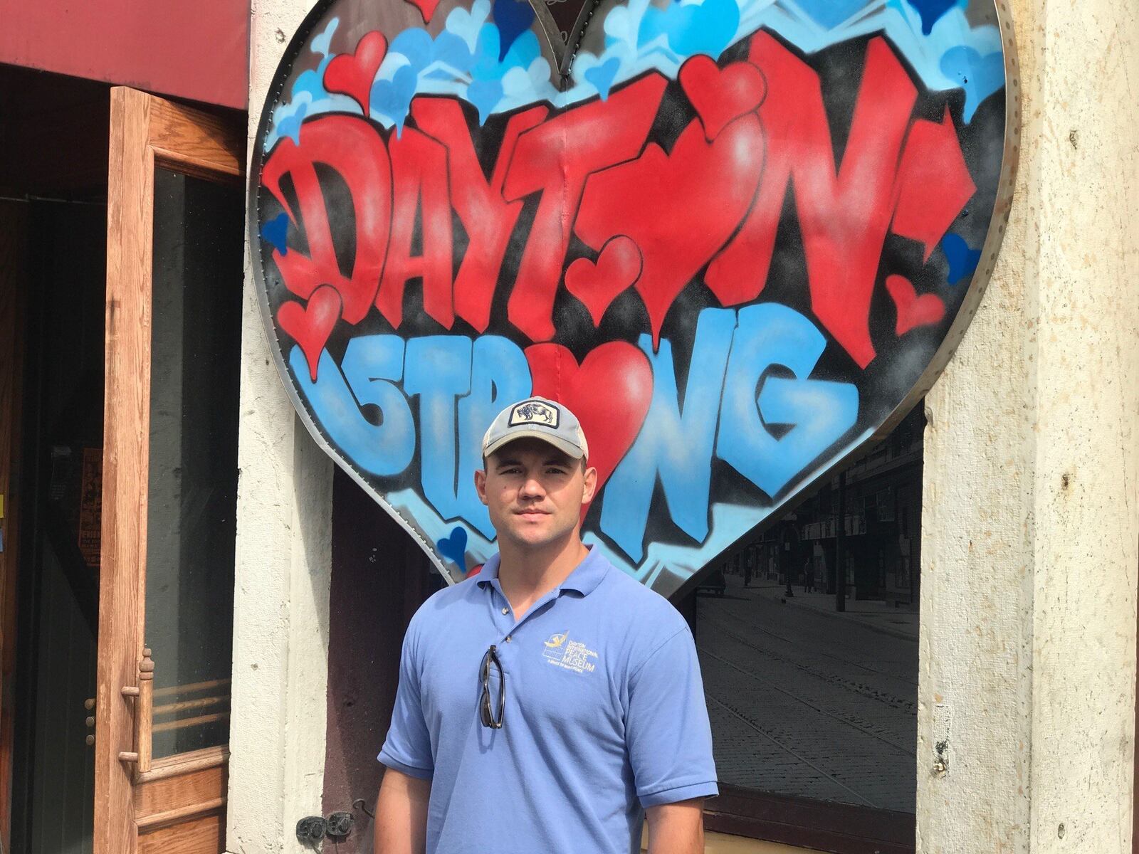 Alter grad and former San Francisco 49er Chris Borland in front of of Ned Pepper’s Bar in the Oregon District. Tom Archdeacon/CONTRIBUTED