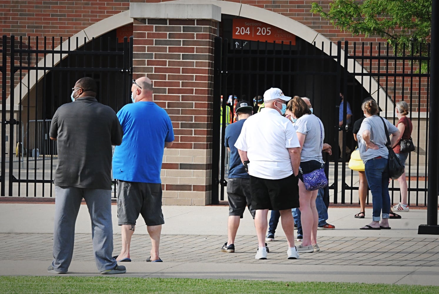 PHOTOS: Lines form early at Huber Heights coronavirus testing site