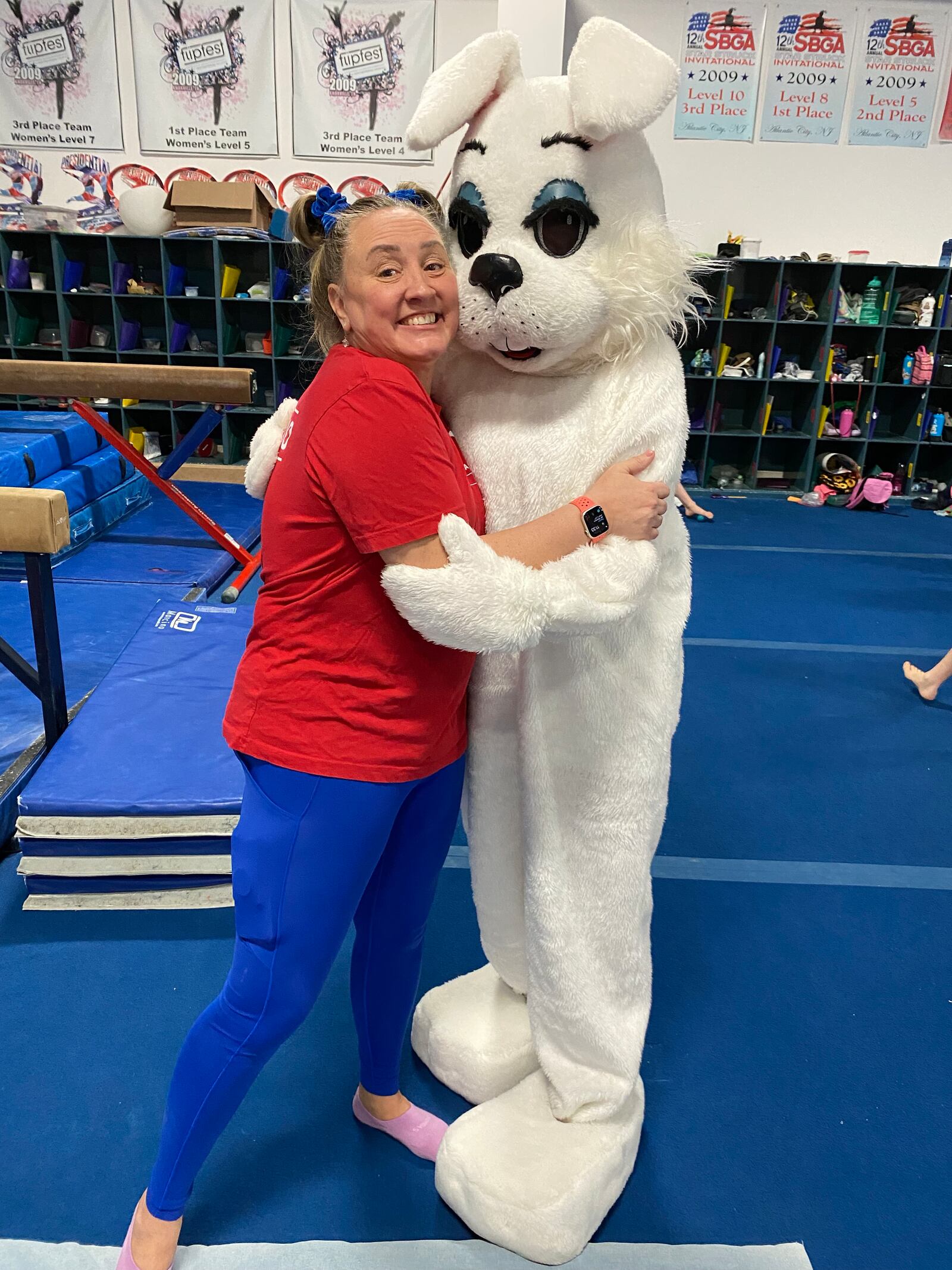 Melissa LaPeer has earned the love of her student gymnasts and their families through her positive attitude. CONTRIBUTED