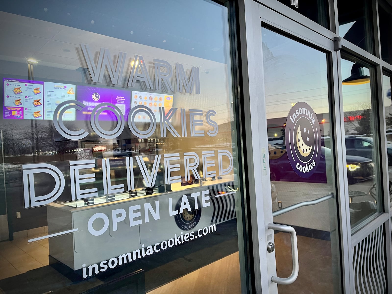 Insomnia Cookies is open at 3800 Colonel Glenn Highway Suite 700 in Fairborn. NATALIE JONES/STAFF