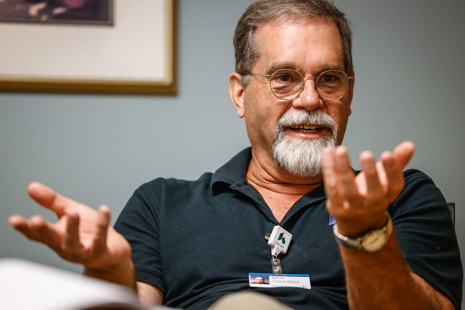 Steve Makofka is the fatherhood workshop class facilitator and certified family life coach for Kettering Health. JIM NOELKER/STAFF