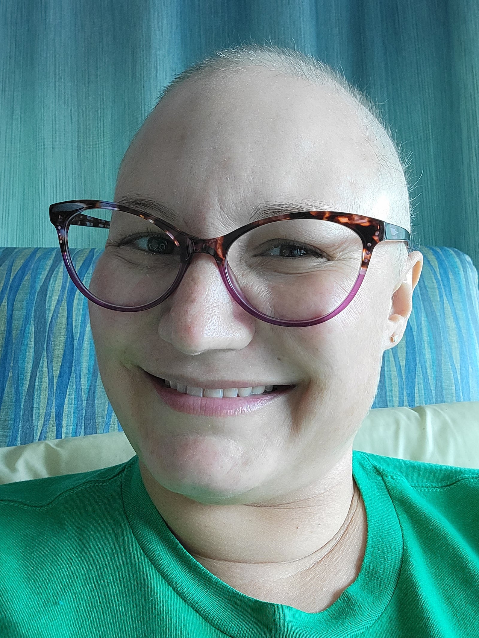 Carrie Graf with new hair growth after she completed chemo. CONTRIBUTED