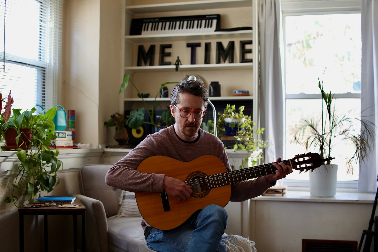 Me Time frontman Andy Smith, who will be returning to a Dayton stage after a nearly decade hiatus Feb. 28 at Oregon Express, 2025. Photo credit: Brandon Berry