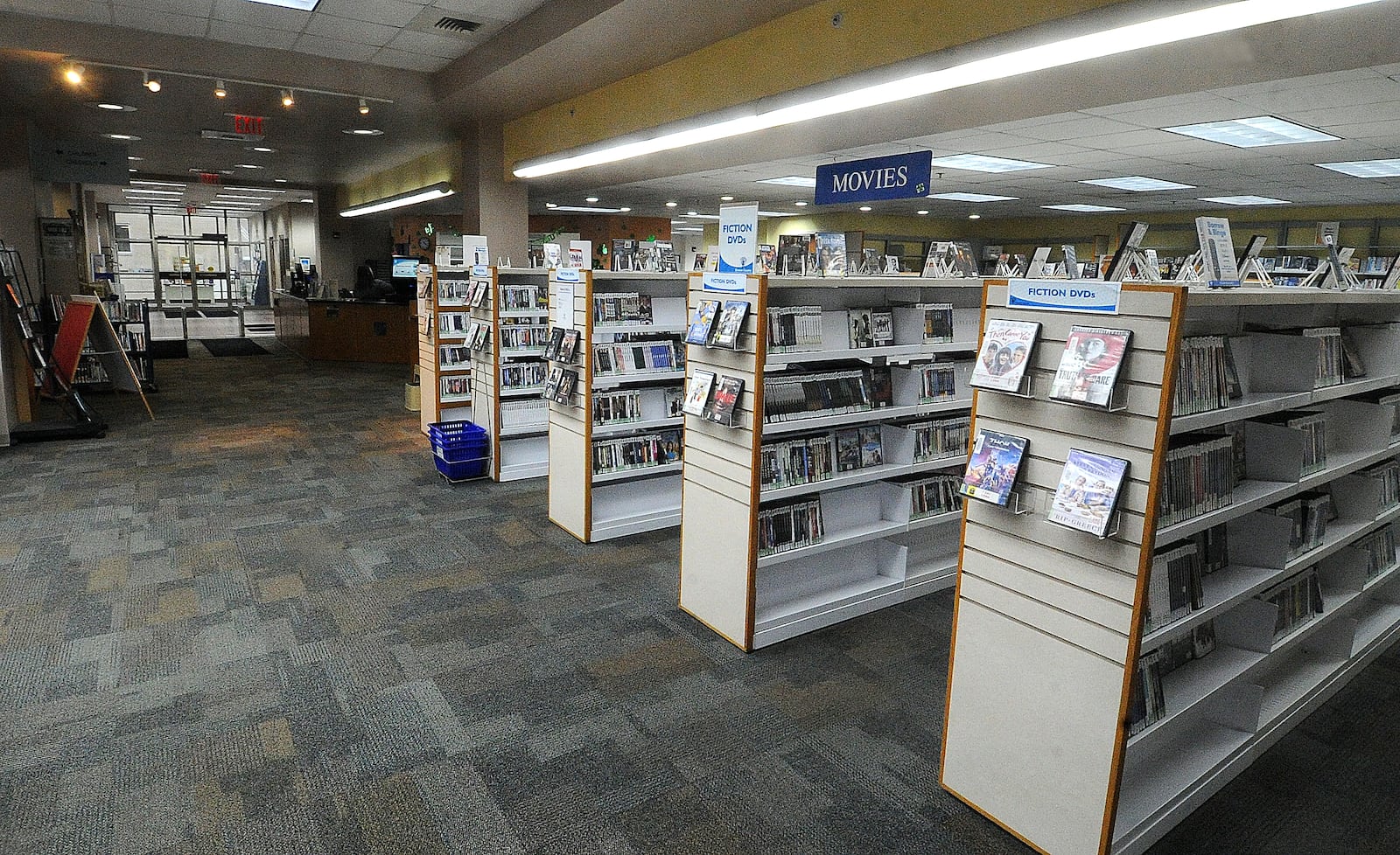 During a $8.7 million renovation to the Xenia branch of Greene County Public Library the front portion of the library will reopen as a temporary “mini-library” in July, and will include a browsing section, access to computers, printing services, and Spark Place. MARSHALL GORBY\STAFF