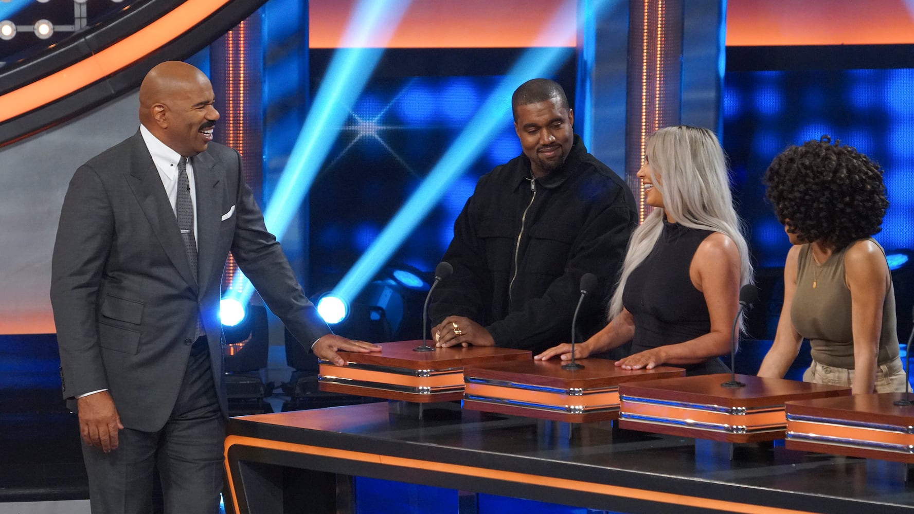 Photos: Kardashians vs. West on ABC’s ‘Celebrity Family Feud’