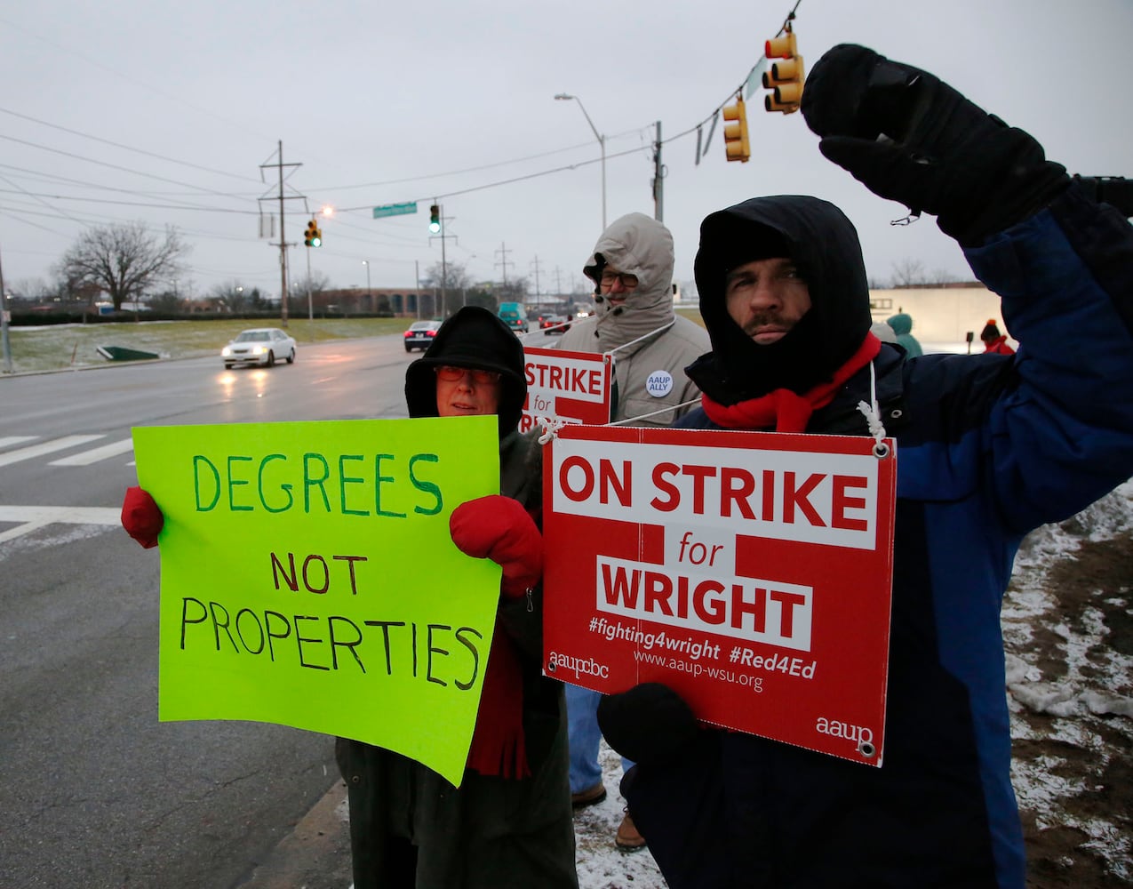 PHOTOS: Faculty at Wright State strike