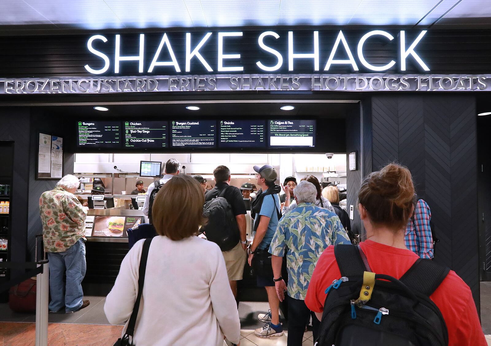 CONCOURSE A (A28) -- Shake Shack: The popular New York-based burger chain serves up burgers, fries, hot dogs and shakes.