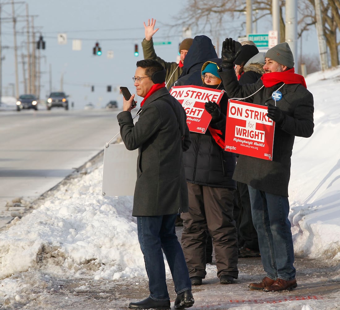 PHOTOS: Faculty at Wright State strike