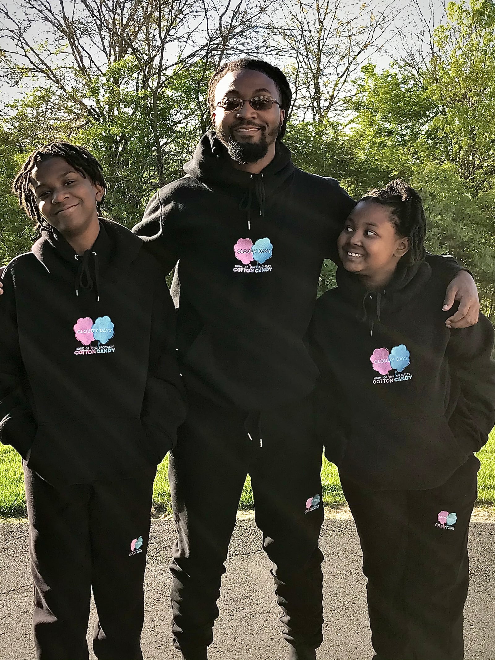 Cloudy Days Home of The Specialty Cotton Candy is owned by (left to right) Tra’shawn, Ronald and Arre’ll Jackson.