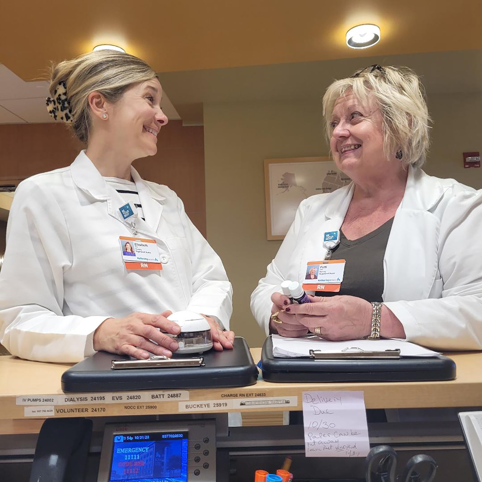 Patti McCormick, RN, PhD preparing Clinical Aromatherapy Care Plans for patients at Soin Medical with Elizabeth Madren, a graduate of IHL and a Certified Holistic Health practitioner.