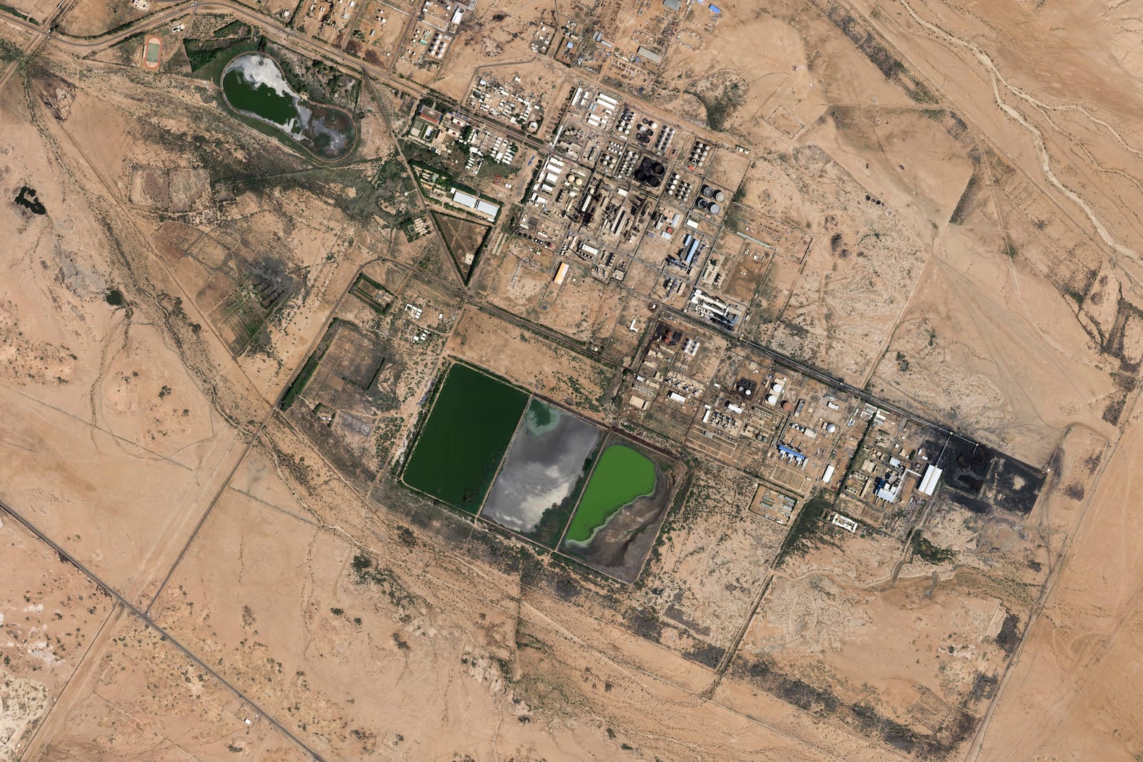 This Planet Labs PBC satellite image shows Sudan's largest oil refinery north of Khartoum, Sudan, on Oct. 27, 2024. (Planet Labs PBC via AP)