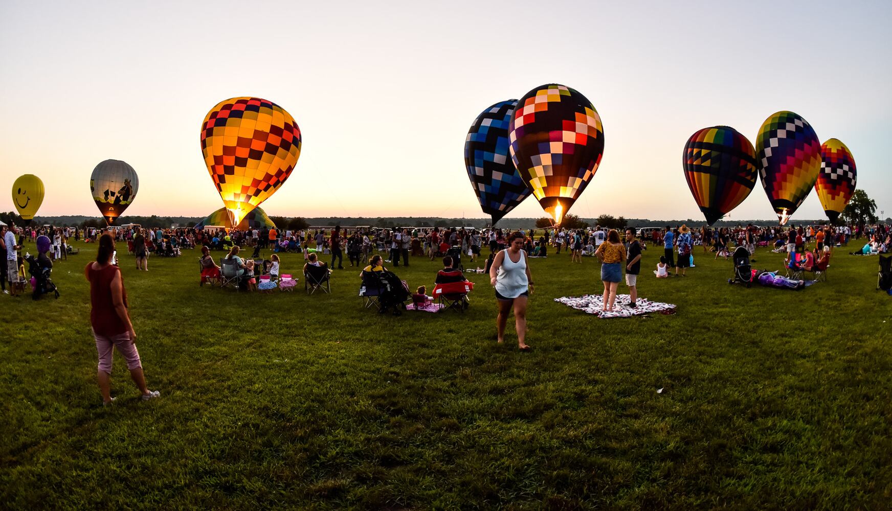 Ohio Challenge balloon glow and fireworks