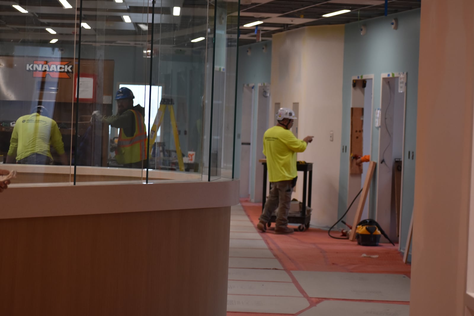 The Mathile Center for Mental Health and Wellness, which will be Dayton Children's new mental health building on its main campus off of Valley Street in Dayton, is currently in some of the last phases of the construction of the new $110 million facility. Earlier this month, Dayton Children's gave an early look at the inside of the building and the various features being included for children suffering from a variety of mental health disorders. SAM WILDOW\STAFF