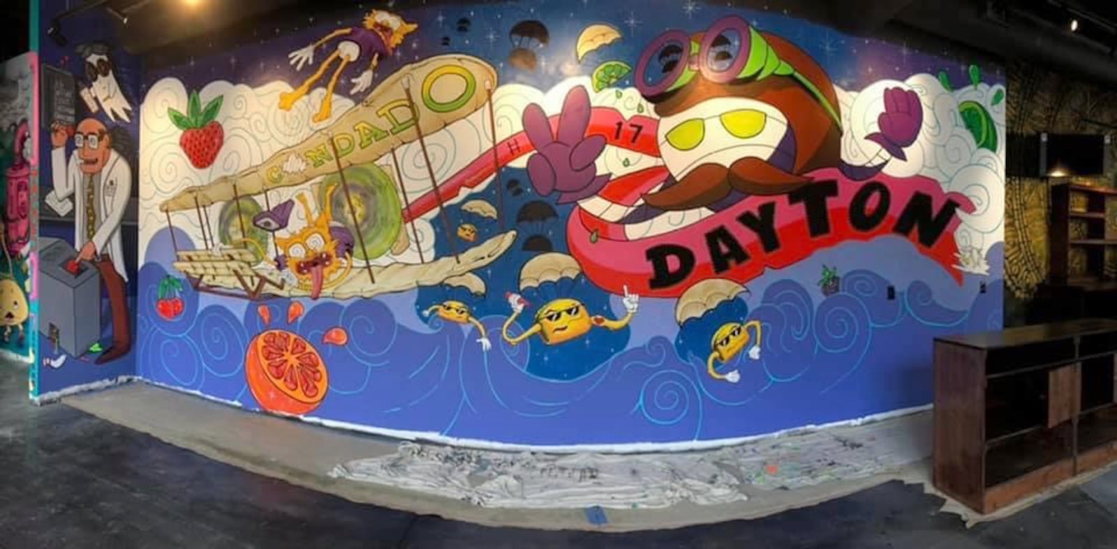 Dayton artists Nicole Gangwer and Alex Linton collaborated for this mural at Condado Tacos at The Greene. CONTRIBUTED PHOTO