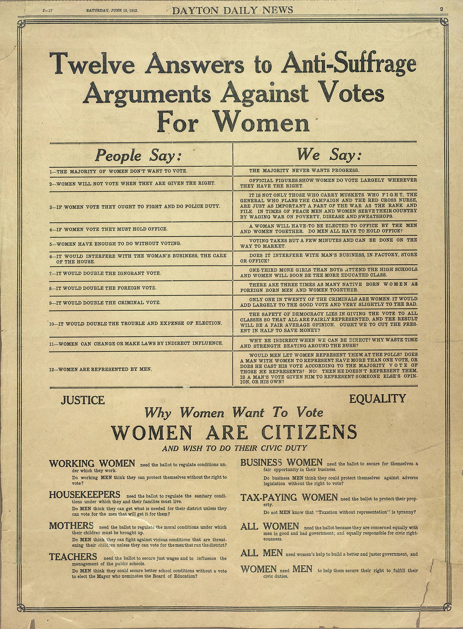 Dayton Daily News, June 15, 1912.