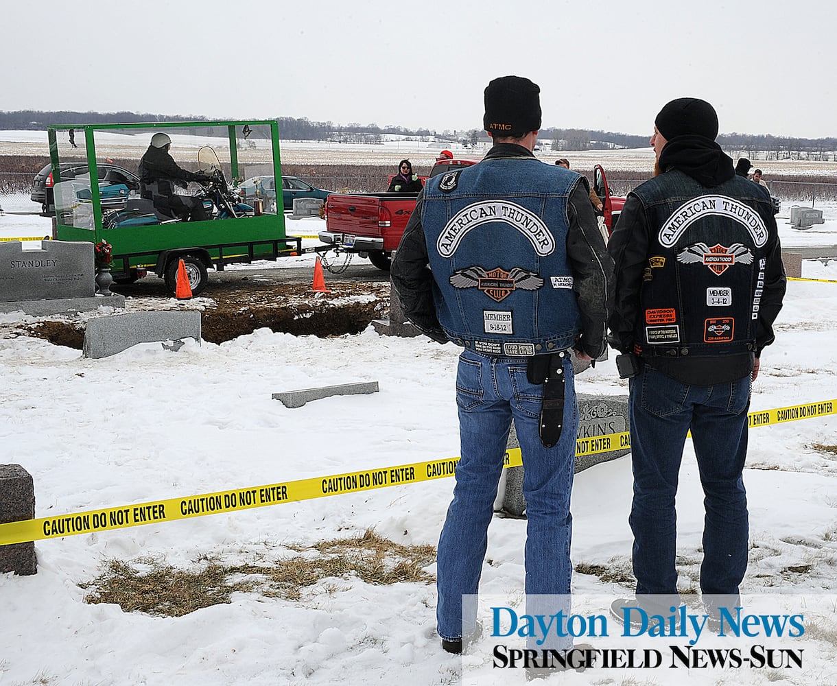 Local man buried on motorcycle