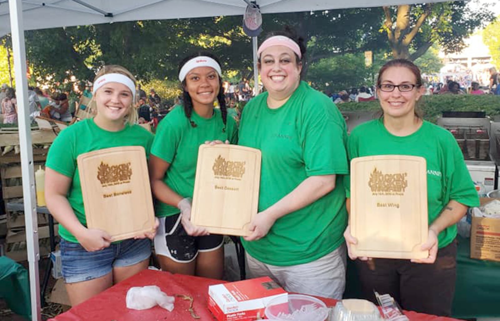 Giovanni's won best wing, best boneless and best dessert at this year's Kickin' Chicken Wing Fest at Fraze Pavillion. ALEXIS LARSEN