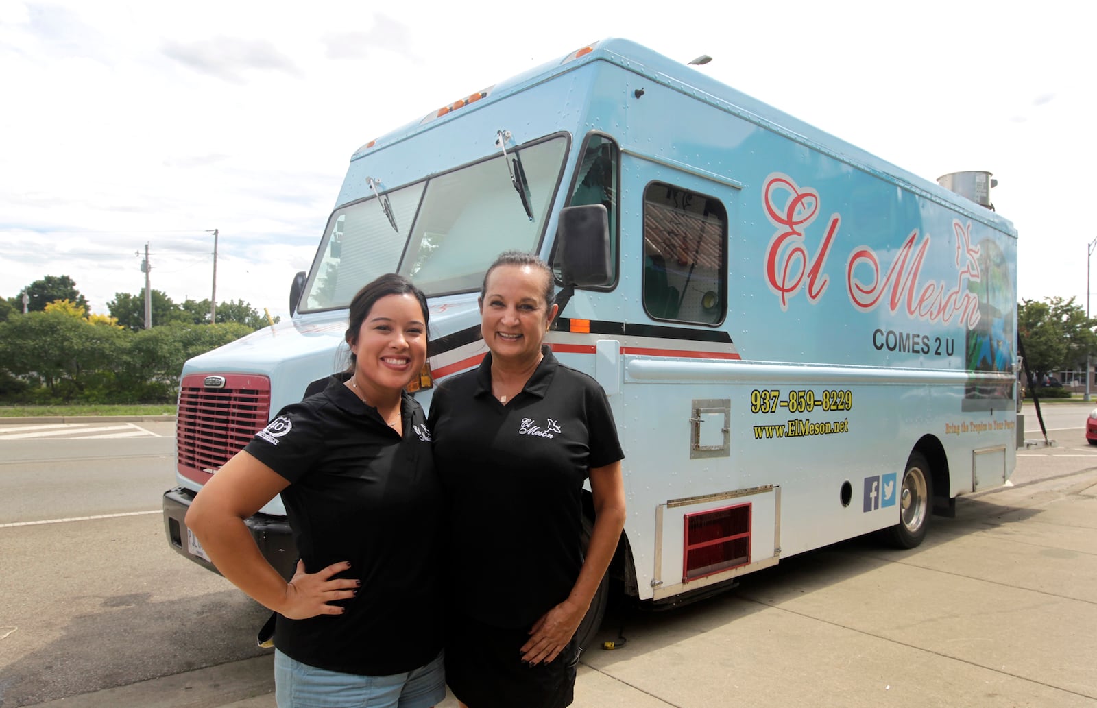 Marie Castro (right) and her daughter, Tatiana Lamley, run the El Meson food trucks. The restaurant, founded by Marie's parents, Herman and Gloria Castro, has six food trucks in its fleet. LISA POWELL / STAFF