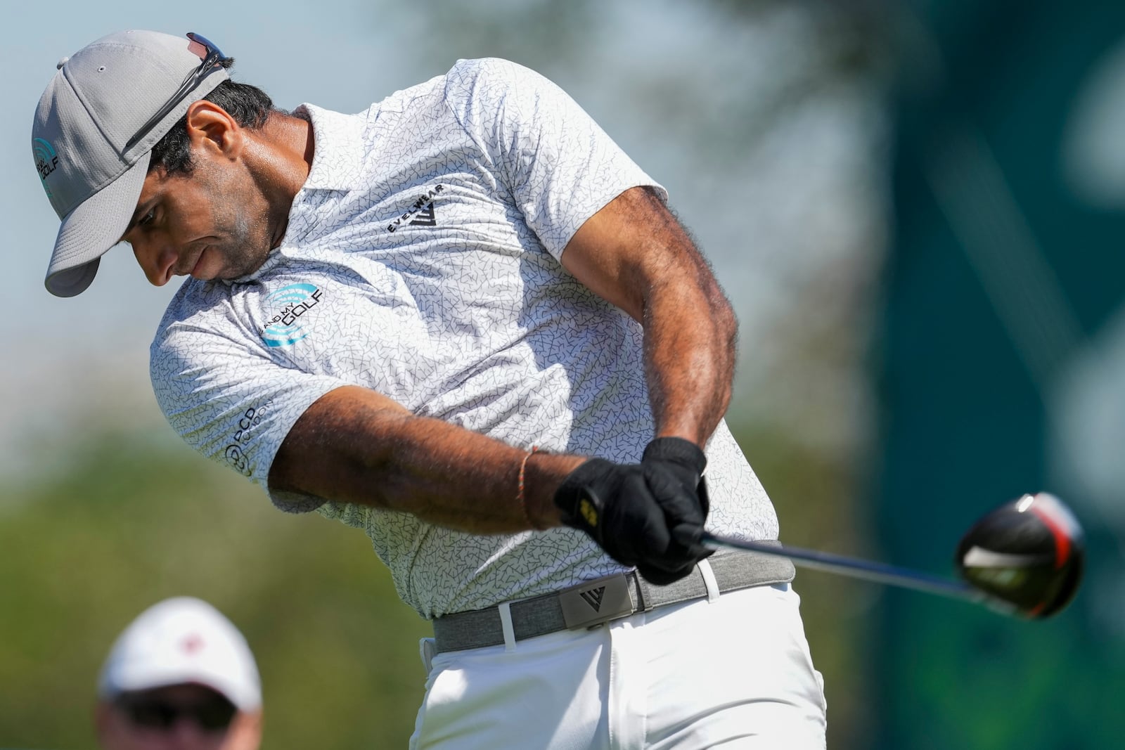 Aaron Rai, of England, tees off on the third hole during the final round of the Mexico Open golf tournament in Puerto Vallarta, Mexico, Sunday, Feb. 23, 2025. (AP Photo/Fernando Llano)