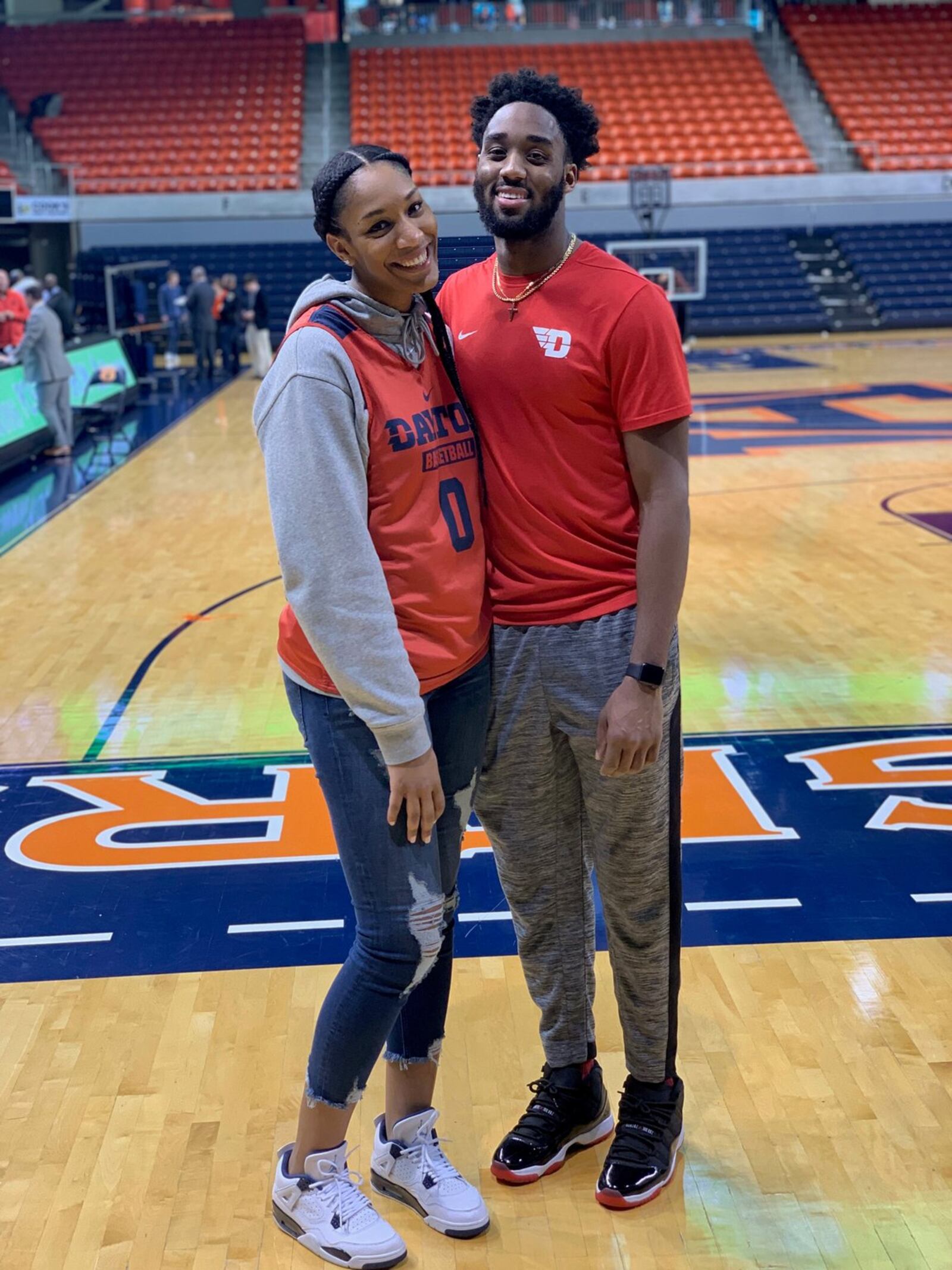 University of Dayton basketball player Josh Cunningham and his girlfriend A’ja Wilson, the WNBA Rookie of the Year who plays for the Las Vegas Aces. CONTRIBUTED