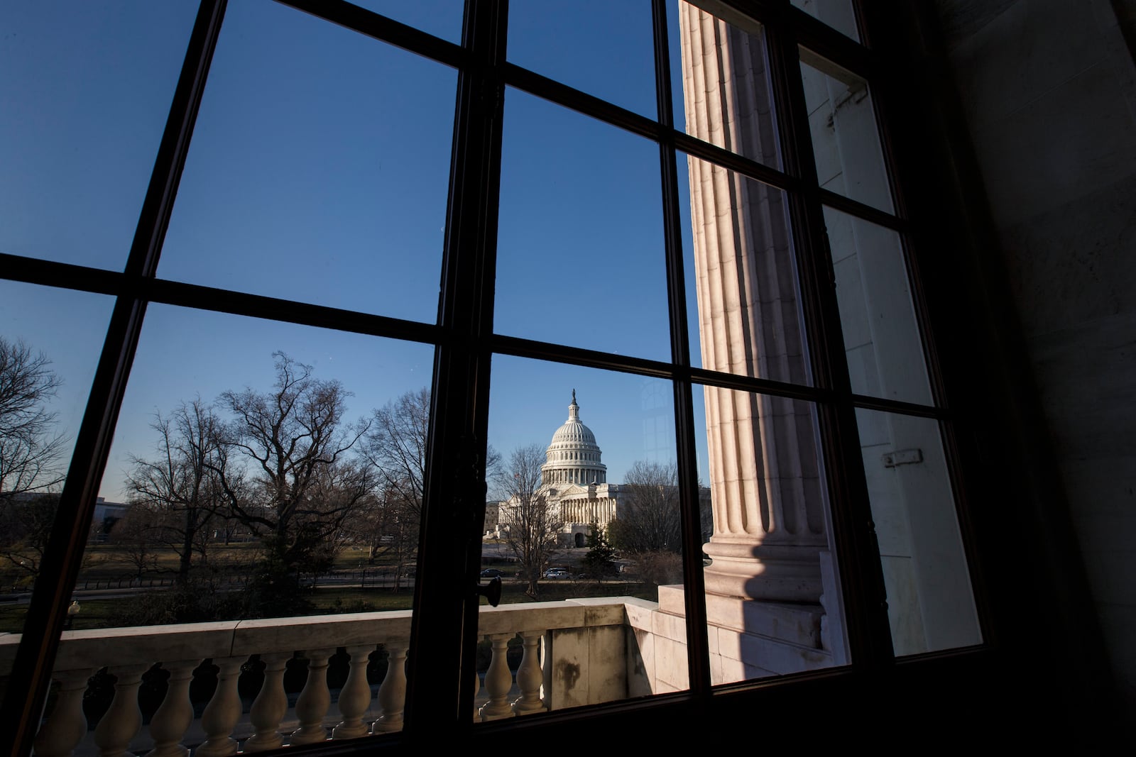 FILE - The Capitol is seen from the Russell Senate Office Building as Congress returns from a district work week, in Washington, March 24, 2014. (AP Photo/J. Scott Applewhite, File)