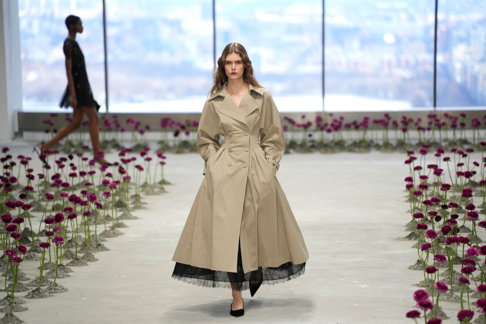 Models walk the runway during the Carolina Herrera Fall/Winter 2025 fashion show as part of New York Fashion Week on Monday, Feb. 10, 2025, in New York. (Photo by Charles Sykes/Invision/AP)