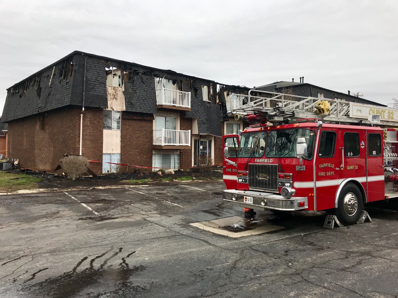 Crews responded to Camelot East Apartments in the 1400 block of Sherwood Drive in Fairfield just after midnight Tuesday. A resident smelled something burning and reportedly found a fire in a utility room.