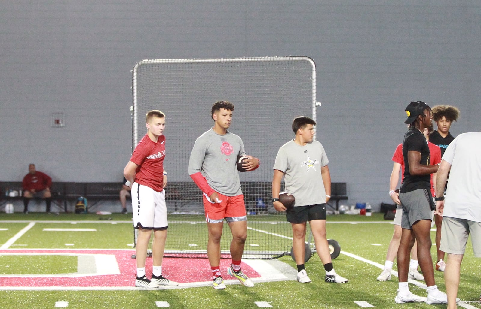 Chase Herbstreit and Dylan Raiola at Ohio State football camp June 2022