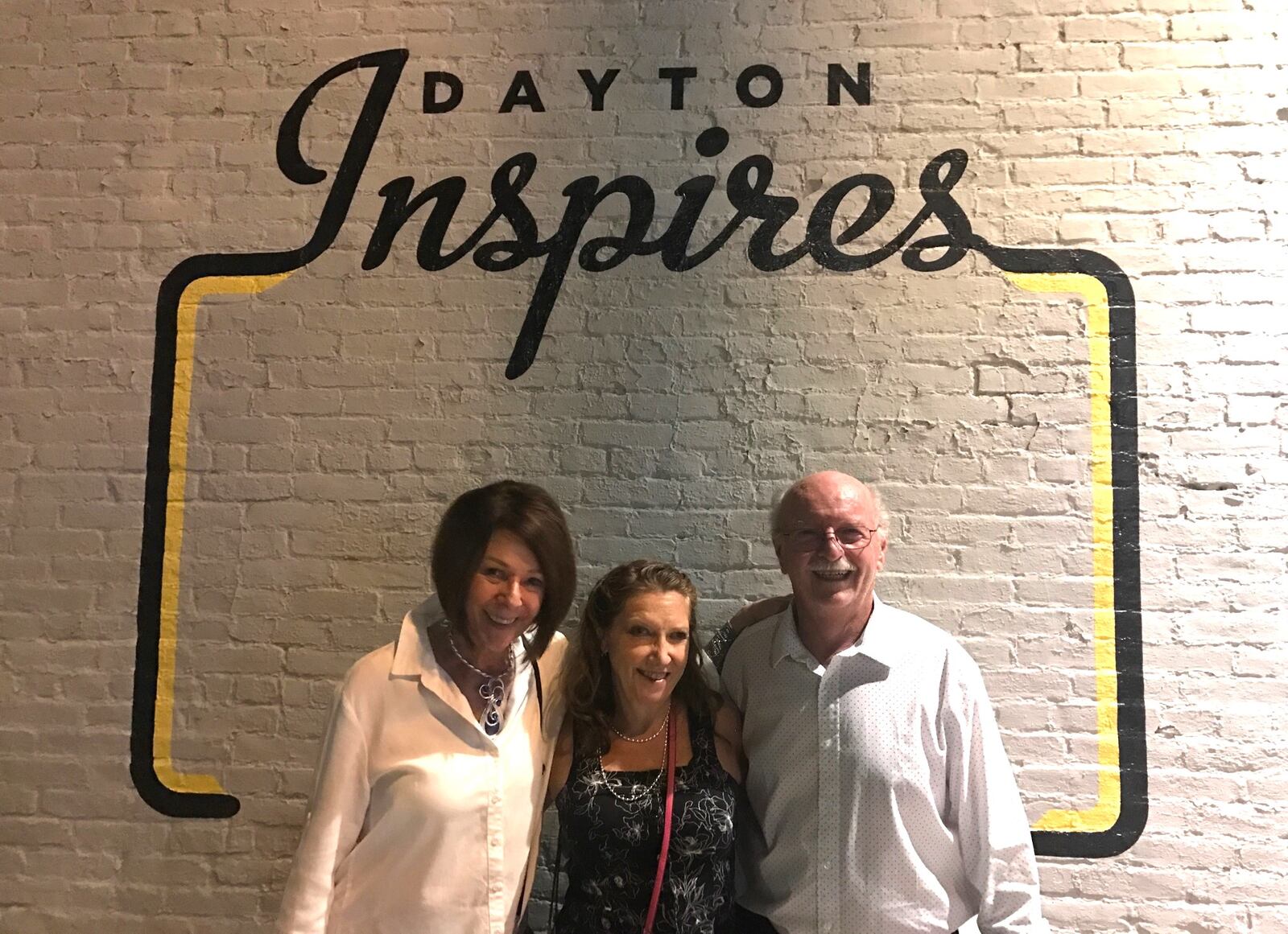 Mickey Lozan with Gerie Owen (center) and his cousin Kate Archdeacon in the Oregon District after the Air Force Marathon in 2021. Tom Archdeacon/CONTRIBUTED