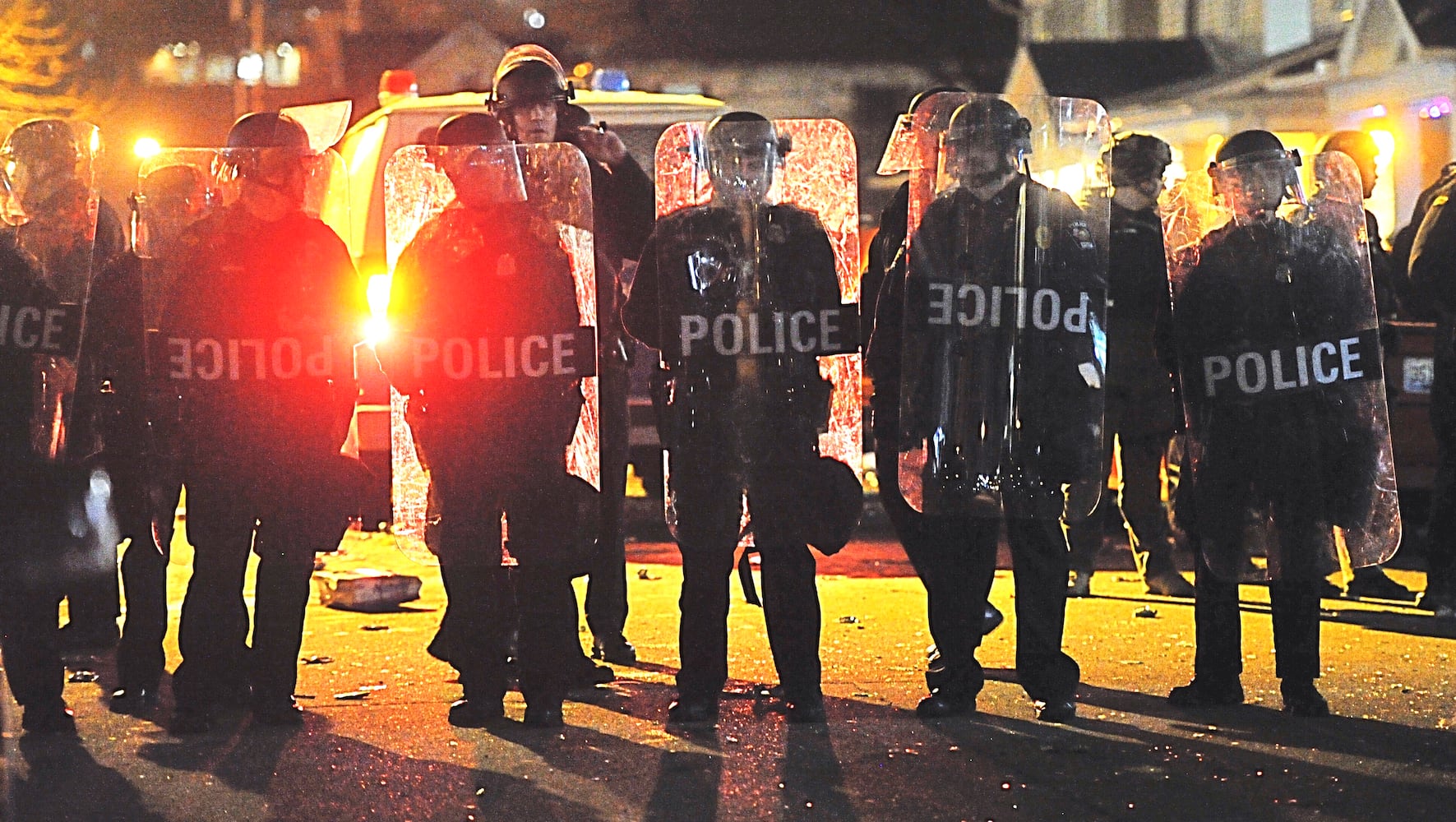 PHOTOS: Police in riot gear on UD campus