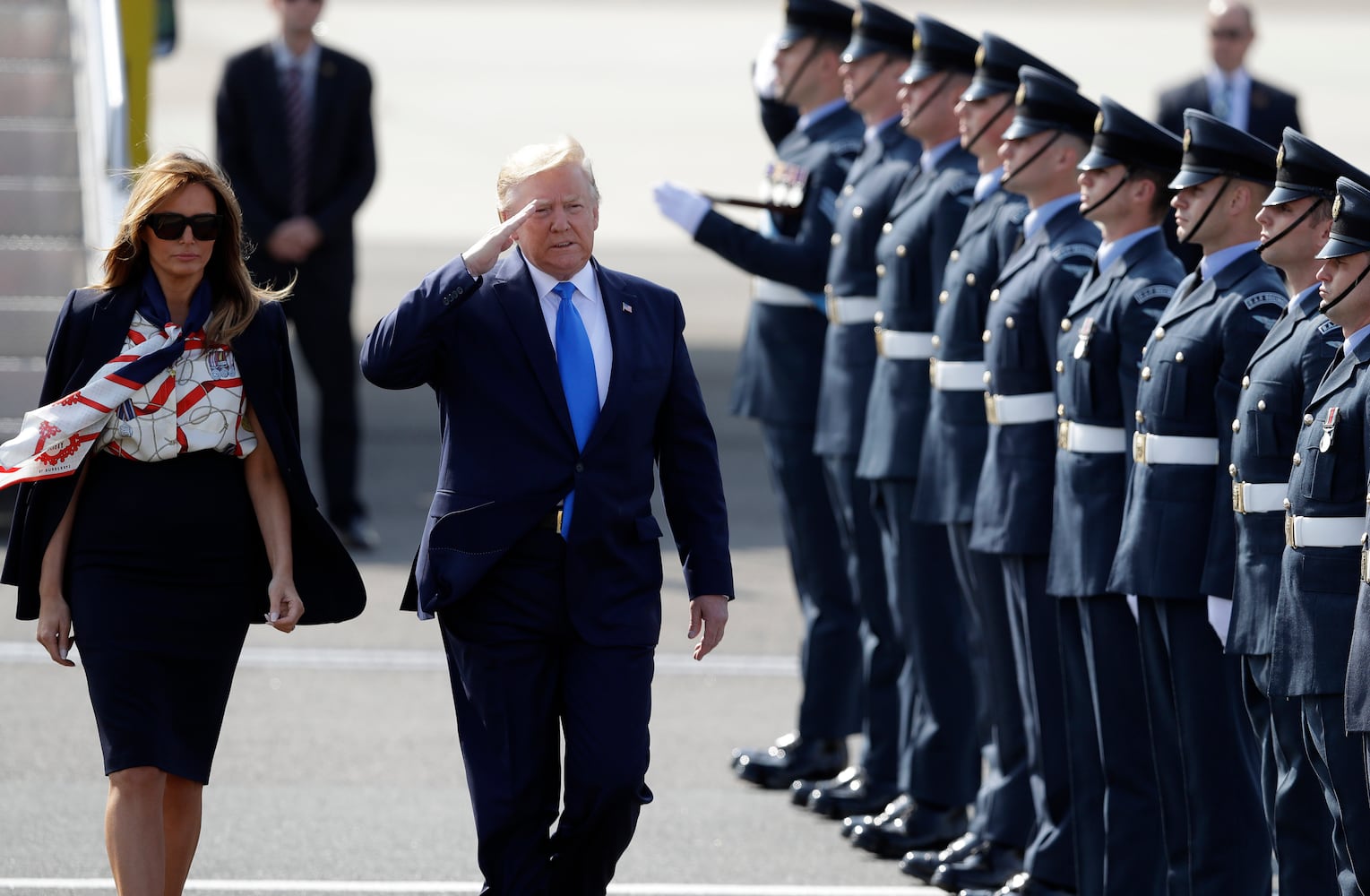 Photos: Trump arrives in United Kingdom for 3-day state visit