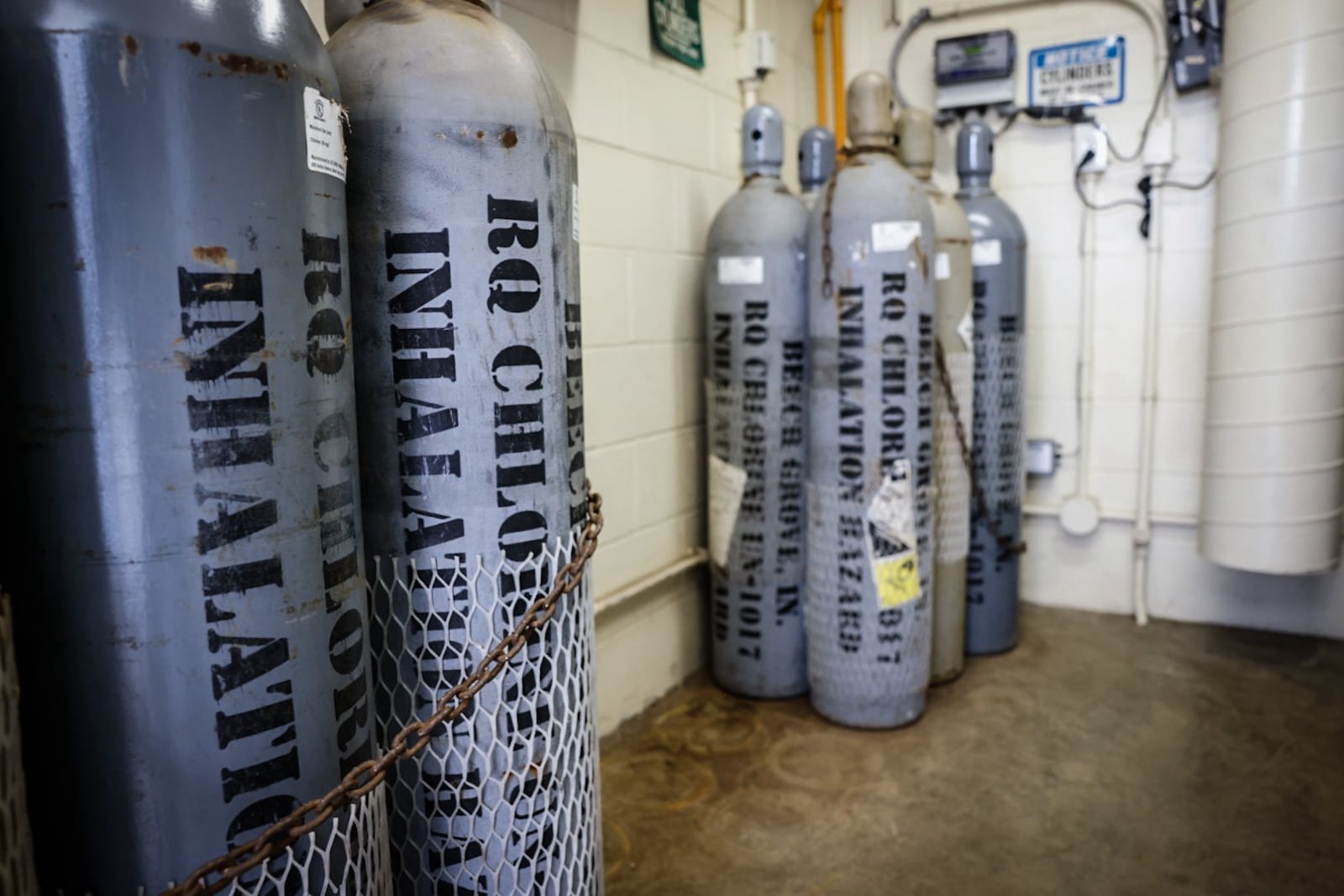 The chlorine feed room will also be upgraded at the treatment plant. Jim Noelker/Staff   