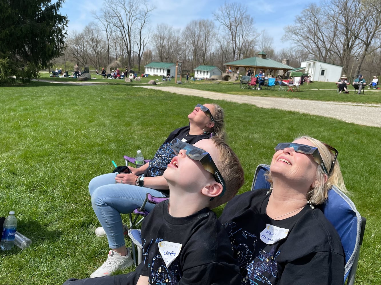 Eclipse viewing at Aullwood Audobon