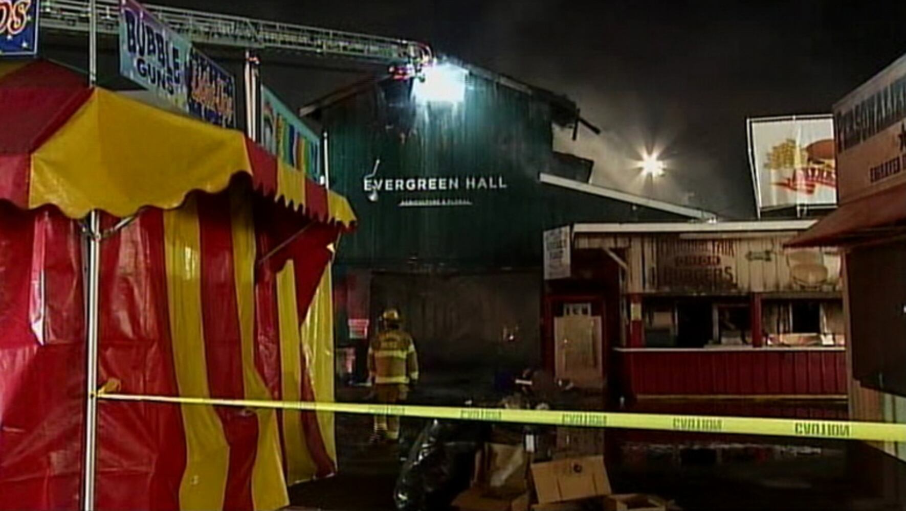 Fire at Washington State Fair Evergreen Hall