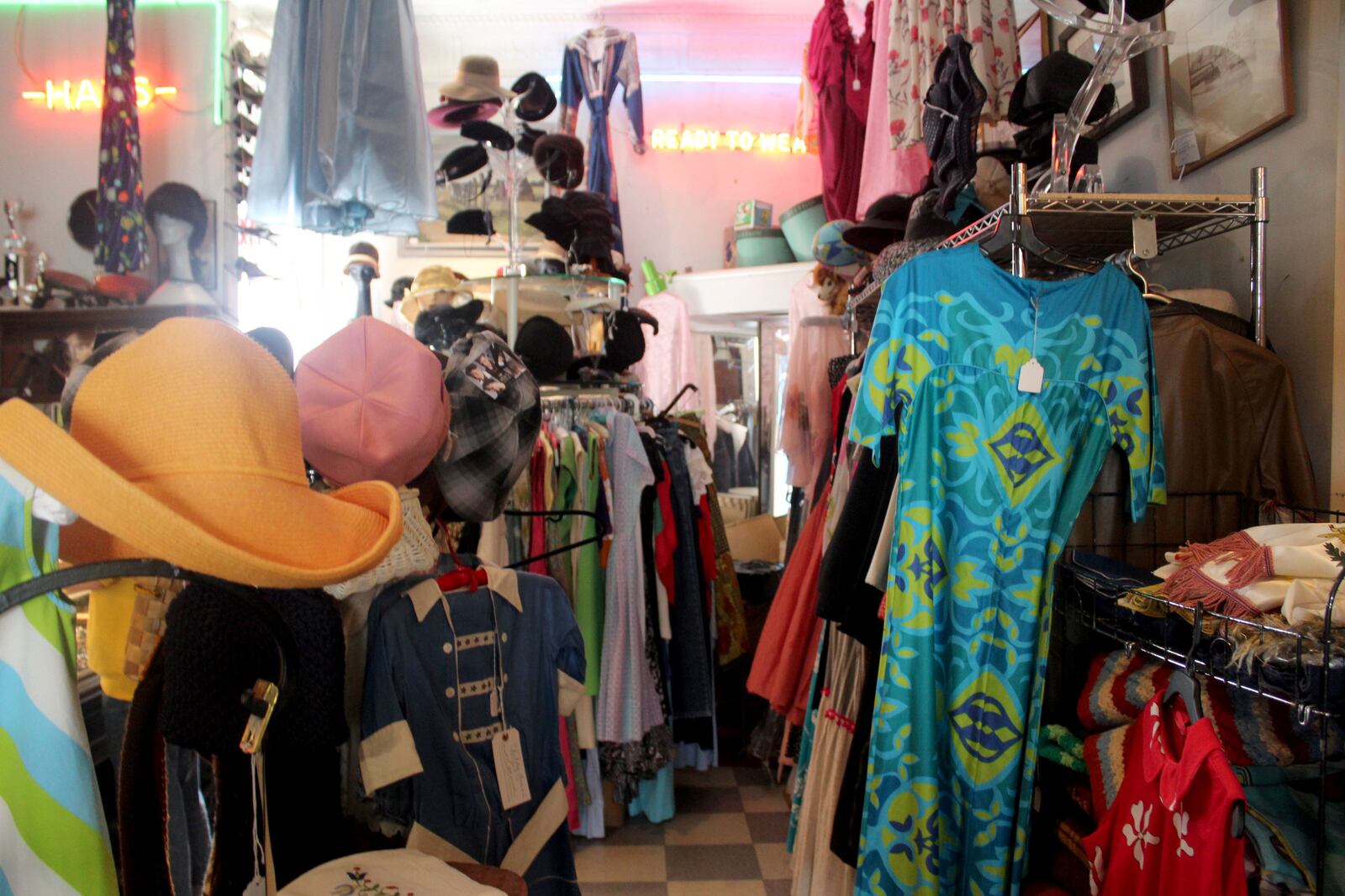 Oregon District resident Janet Phillips opened Feathers Vintage Clothing more than 40 years ago.