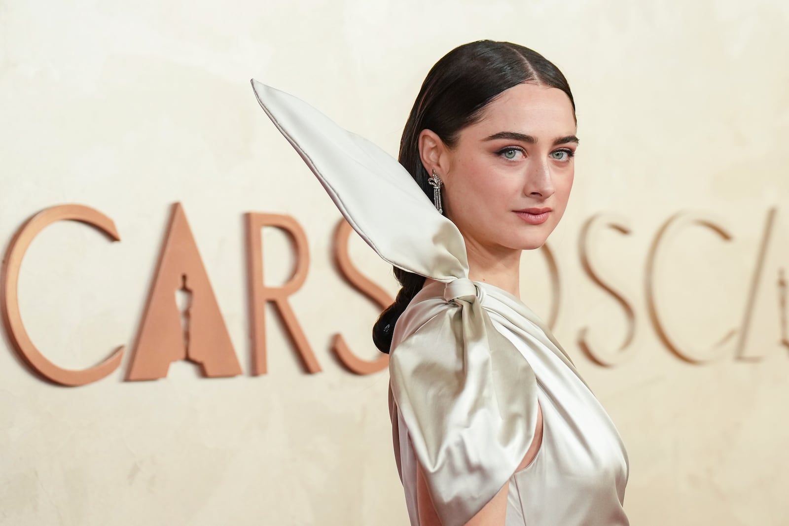 Raffey Cassidy arrives at the Oscars on Sunday, March 2, 2025, at the Dolby Theatre in Los Angeles. (AP Photo/Jae C. Hong)