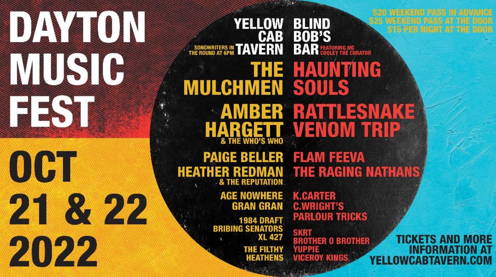 18th annual Dayton Music Fest will be held Oct. 21-22 at Blind Bob's and Yellow Cab Tavern in downtown Dayton. CONTRIBUTED