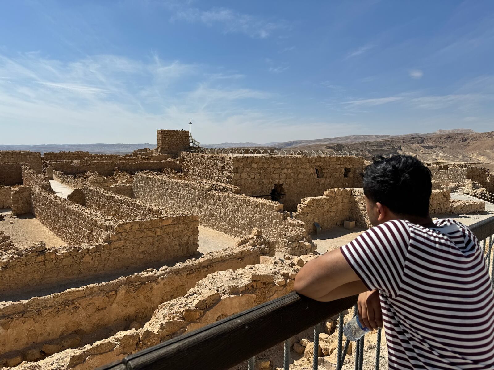 Afshan and Mubin Syed of Springfield took this photo on the day of the missile attack while visiting the ruins in Masada, a historical Jewish site. Contributed