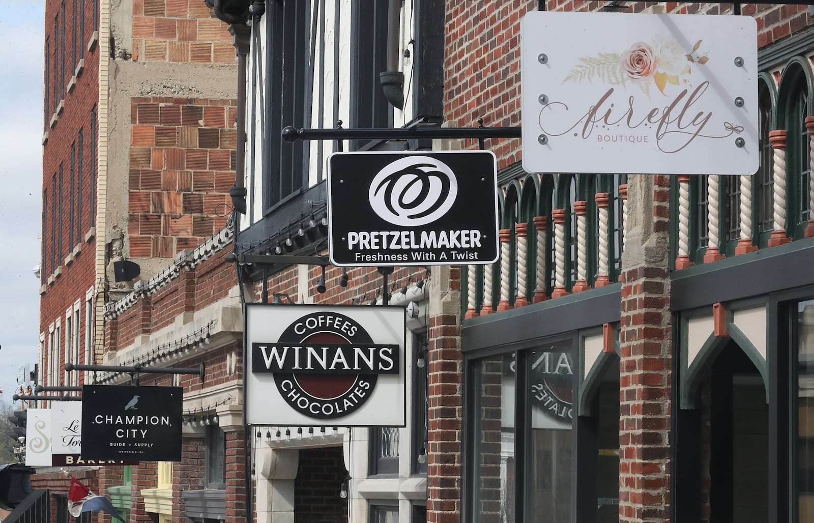 The new Pretzelmaker is just one of several new businesses in downtown Springfield. BILL LACKEY/STAFF