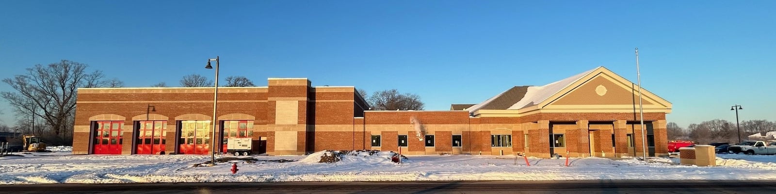 Clearcreek Fire District headquarters/Station 24 in northern Springboro is nearing completion and will have a ribbon-cutting in March. CONTRIBUTED